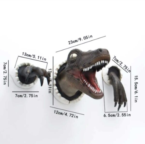 Increíble escultura 3D de cabeza de dinosaurio - Image 2