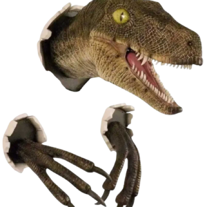 Increíble escultura 3D de cabeza de dinosaurio