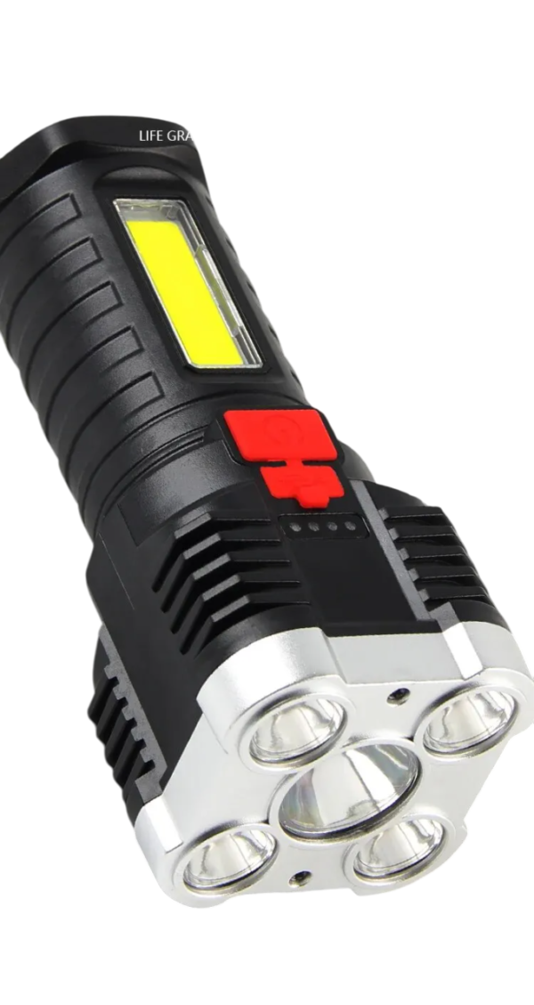 Linterna LED Recargable 5W - 3 Modos - Impermeable - Camping y Aventuras | Ouroshop - Bogotá y Colombia