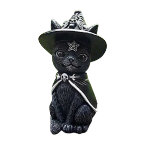 Estatua Misteriosa de Gato Negro