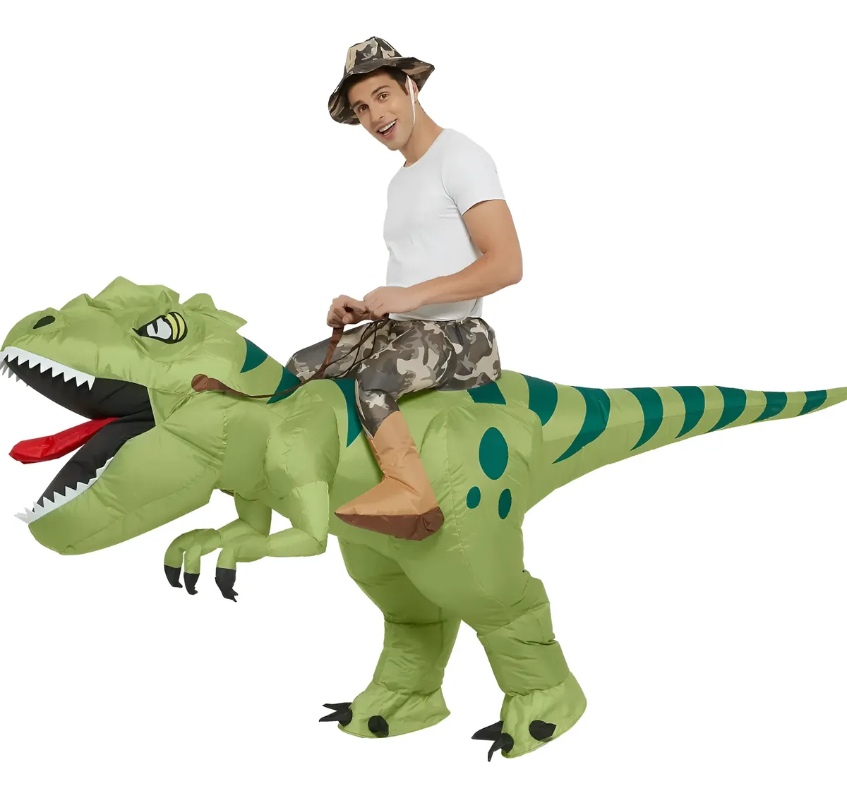 Traje de montar de dinosaurio inflable - Image 7