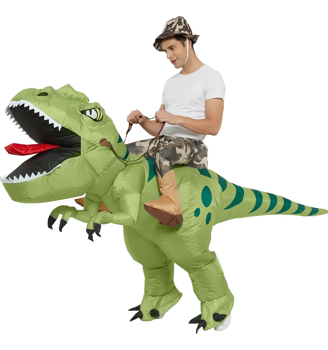 Traje de montar de dinosaurio inflable - Image 4