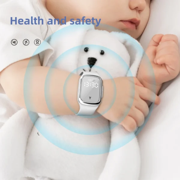 Reloj Antimosquitos con Ultrasonido para Niños y Adultos - Blanco - Image 4