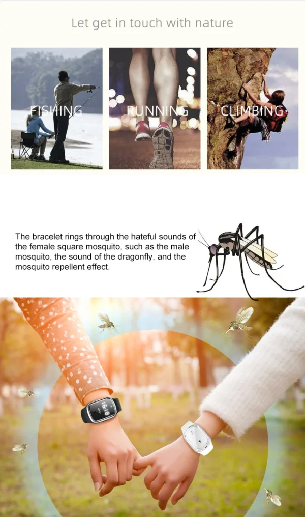Reloj Antimosquitos con Ultrasonido para Niños y Adultos - Blanco - Image 2