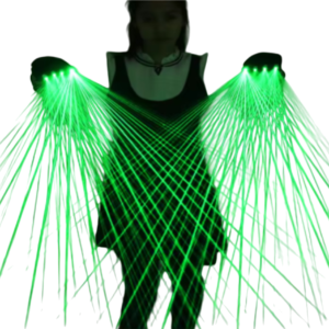 Guantes Láser Multilínea RGB verdes – LED Luminosos para Fiesta y Escenarios