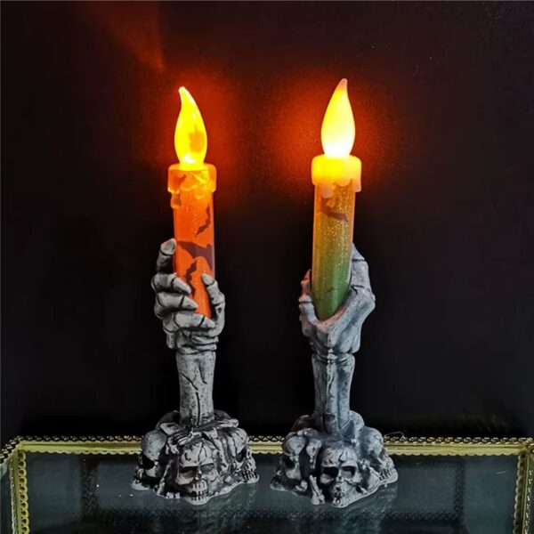 Vela Esquelética de Decoración Mística