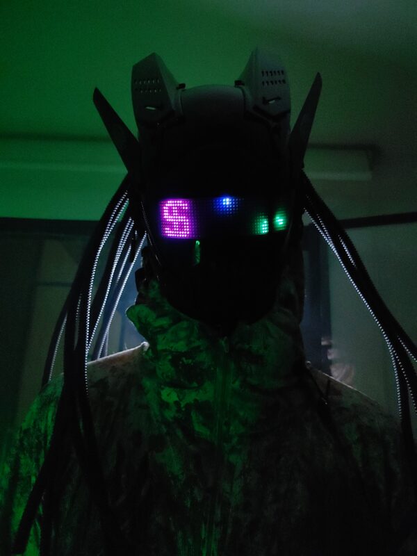 Máscara Cyberpunk Pantalla Digital - Image 3