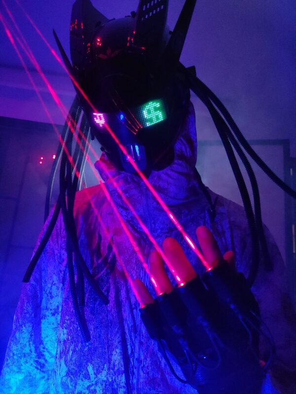 Máscara Cyberpunk Pantalla Digital - Image 4