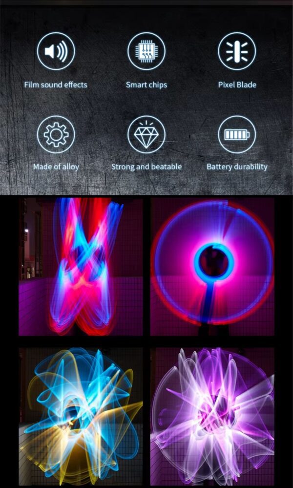 Sable de Luz 2 en 1 REikirc con 15 colores y efectos de luz - Image 2