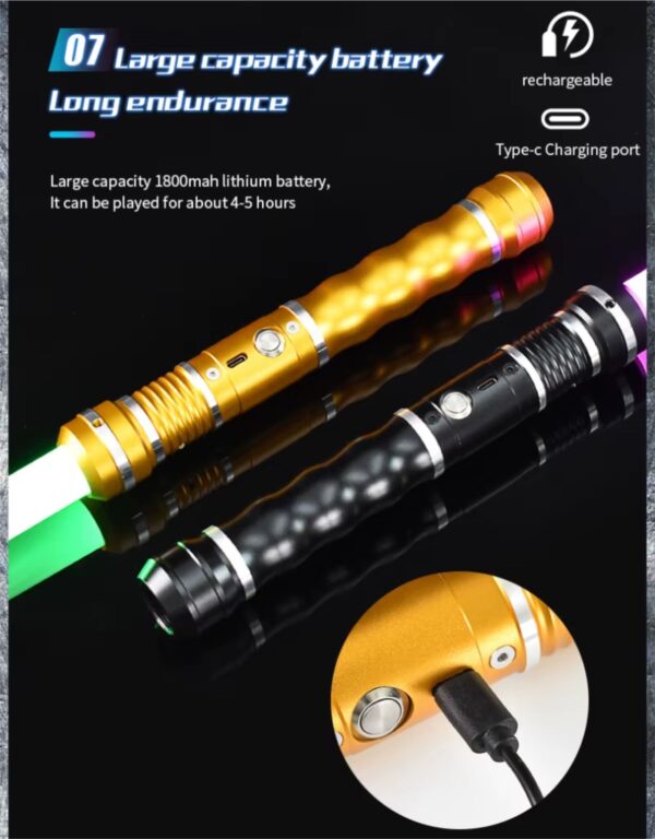 Sable de Luz 2 en 1 REikirc con 15 colores y efectos de luz - Image 9