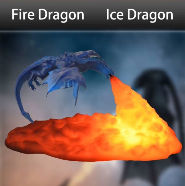 Lámpara de Fuego de Dragón de Hielo Impresión 3D - Image 9