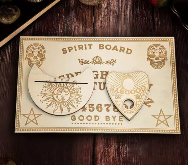 TABLA OUIJA PENDULO DE MADERA CON GRABADO METAFISICO MAGICO - Image 2