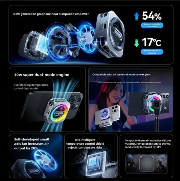 RedMagic Cooler 6 Pro – Enfriador Magnético para Teléfonos Gamers - Image 6