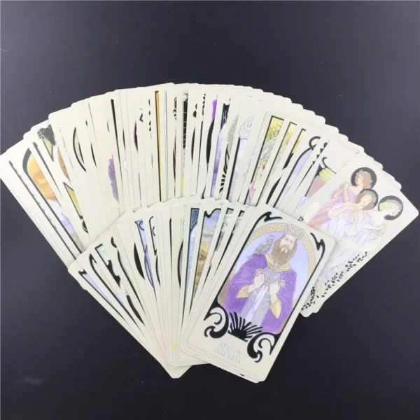 Baraja de Tarot Iluminada Ethereal Visions – 78 Cartas Místicas con Diseño Artístico - Image 4