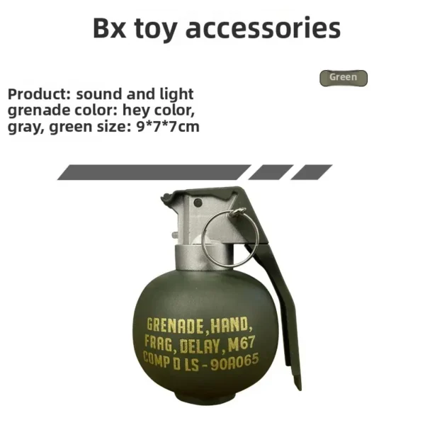 Granada de Mano de Juguete – Estilo Militar con Efectos de Sonido y Luz - Image 6