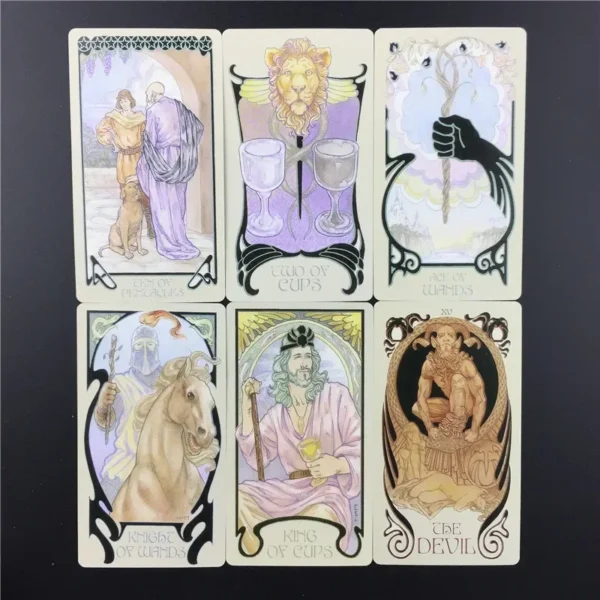 Baraja de Tarot Iluminada Ethereal Visions – 78 Cartas Místicas con Diseño Artístico - Image 3