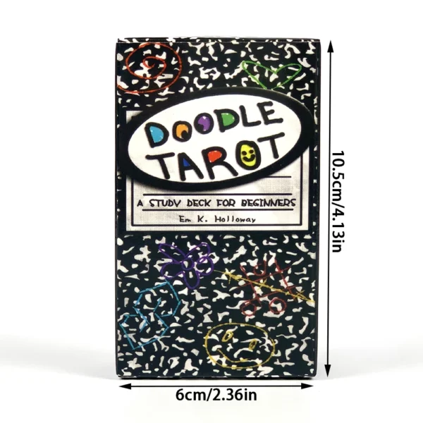 Doodle Tarot – Baraja de 78 Cartas Ilustradas a Mano | Estilo Libre y Educativo | Edición en Inglés