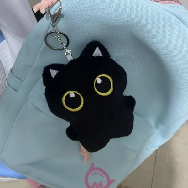 2(dos) Muñecos de Peluche Gato Negro –  Llavero Kawaii - Image 4