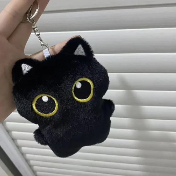 2(dos) Muñecos de Peluche Gato Negro –  Llavero Kawaii - Image 5
