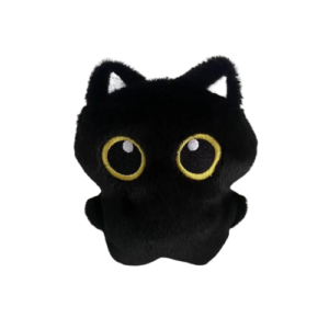 2(dos) Muñecos de Peluche Gato Negro –  Llavero Kawaii