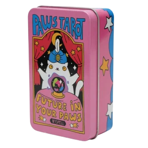 PAWS Tarot – Baraja Ilustrada de 78 Cartas en Caja Metálica | Edición Kawaii y Mística
