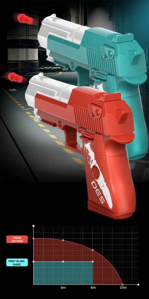 Pistola de Juguete Estilo Glock – Expulsión Realista de Cartuchos + 10 Dardos de Espuma - Image 4