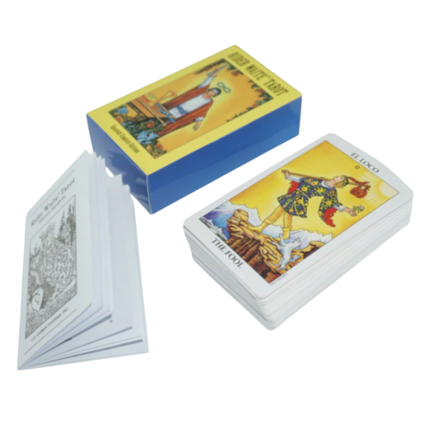 Tarot Rider-Waite Español e Inglés - 78 Cartas + Guía - Portátil - Exploración Espiritual |