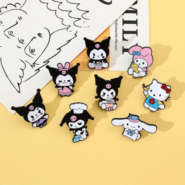 Set 8 Broches Hello Kitty & Kuromi | Moda Cute - Image 10