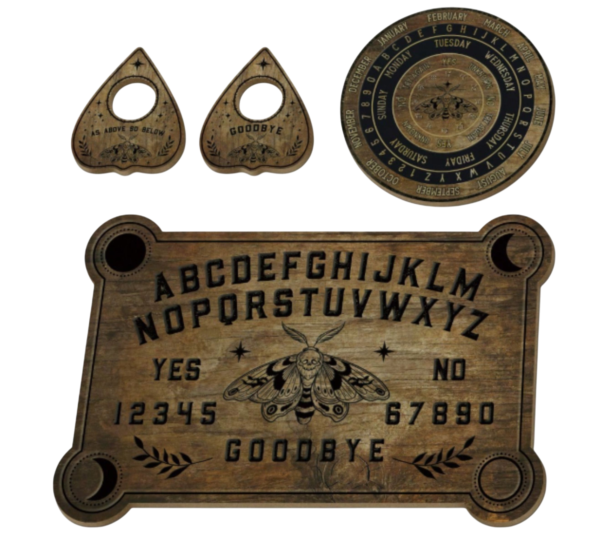 Kit para sesiones y rituales Tabla Ouija de Madera con Símbolos Místicos - Image 3