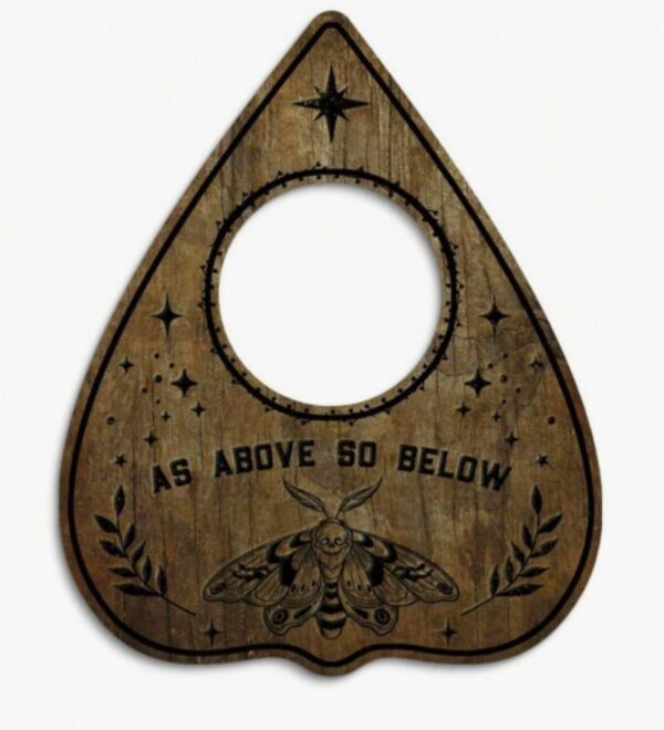 Kit para sesiones y rituales Tabla Ouija de Madera con Símbolos Místicos - Image 11