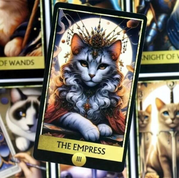 Combo Tarot de Gato + Mantel Ritual – Set Completo para Lecturas Místicas - Image 22