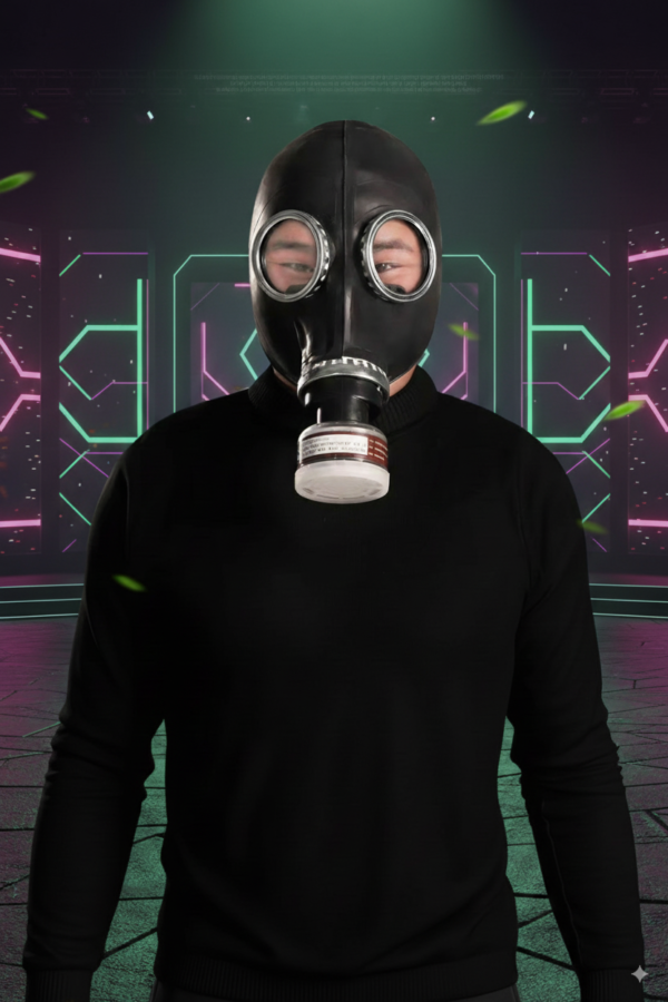 Máscara de  humo protección con Gafas Integradas – Cosplay Futurista | Diseño Cyberpunk - Image 3