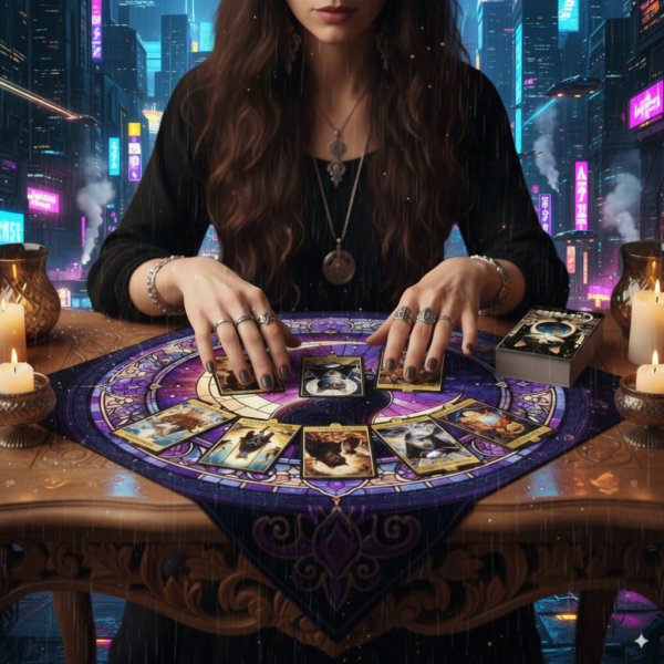 Combo Tarot de Gato + Mantel Ritual – Set Completo para Lecturas Místicas - Image 13
