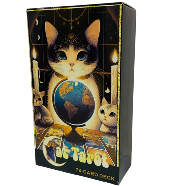 Combo Tarot de Gato + Mantel Ritual – Set Completo para Lecturas Místicas