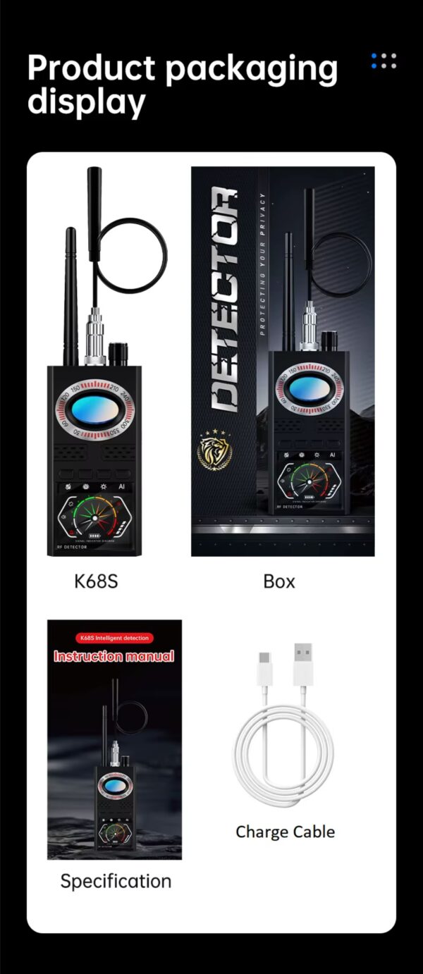 Detector de Cámara Espía Oculta K68s: Protección GPS y Anti espía - Image 5