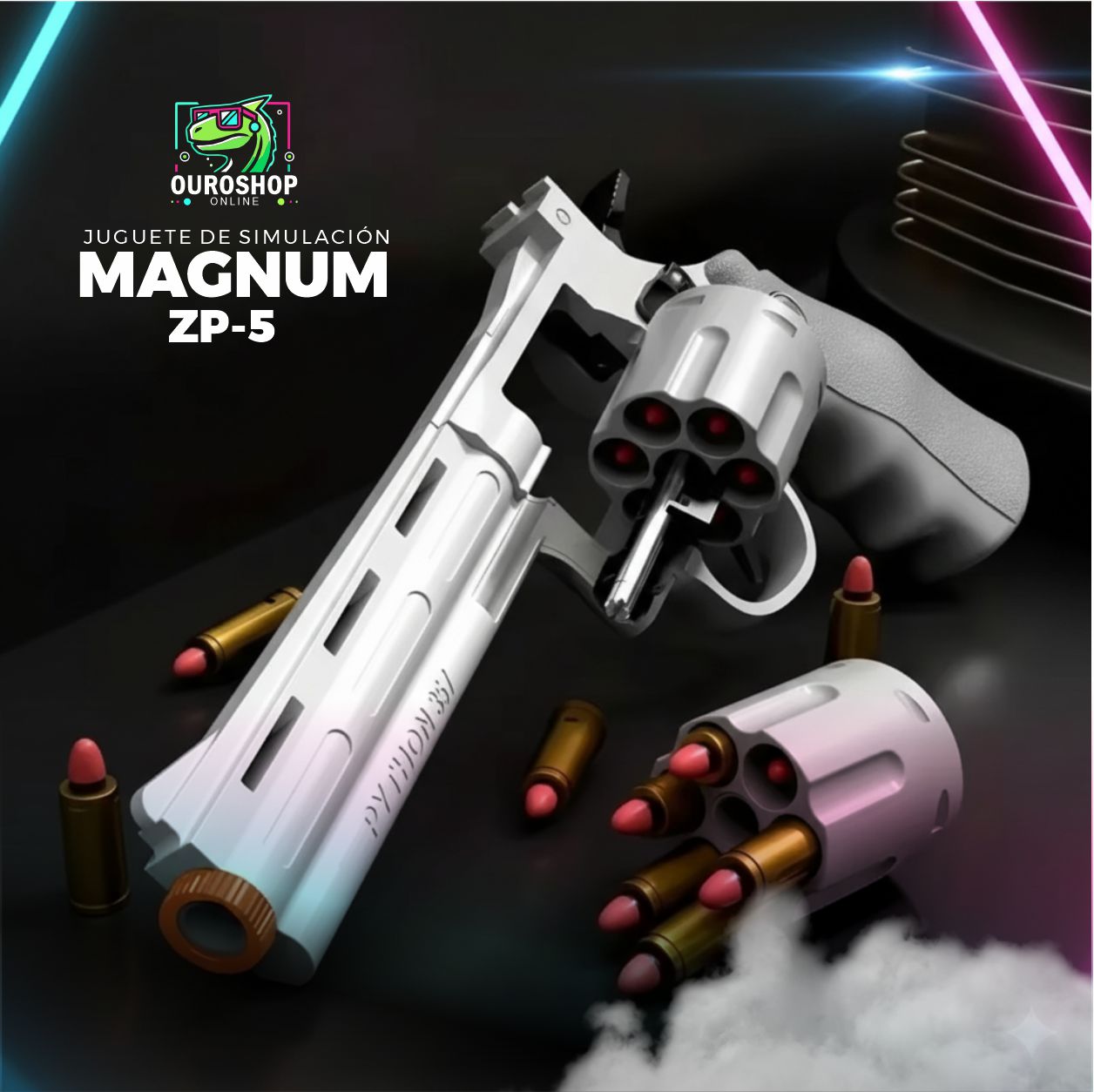 Magnum ZP-5 – Revólver de Juguete Mecánico | Tamaños 28 cm, 23 cm y 19 cm - Image 3