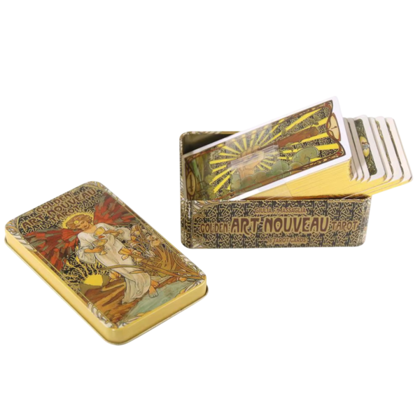 Tarot Golden Art Nouveau – 78 Cartas con Borde Dorado + Caja de Hojalata - Image 15