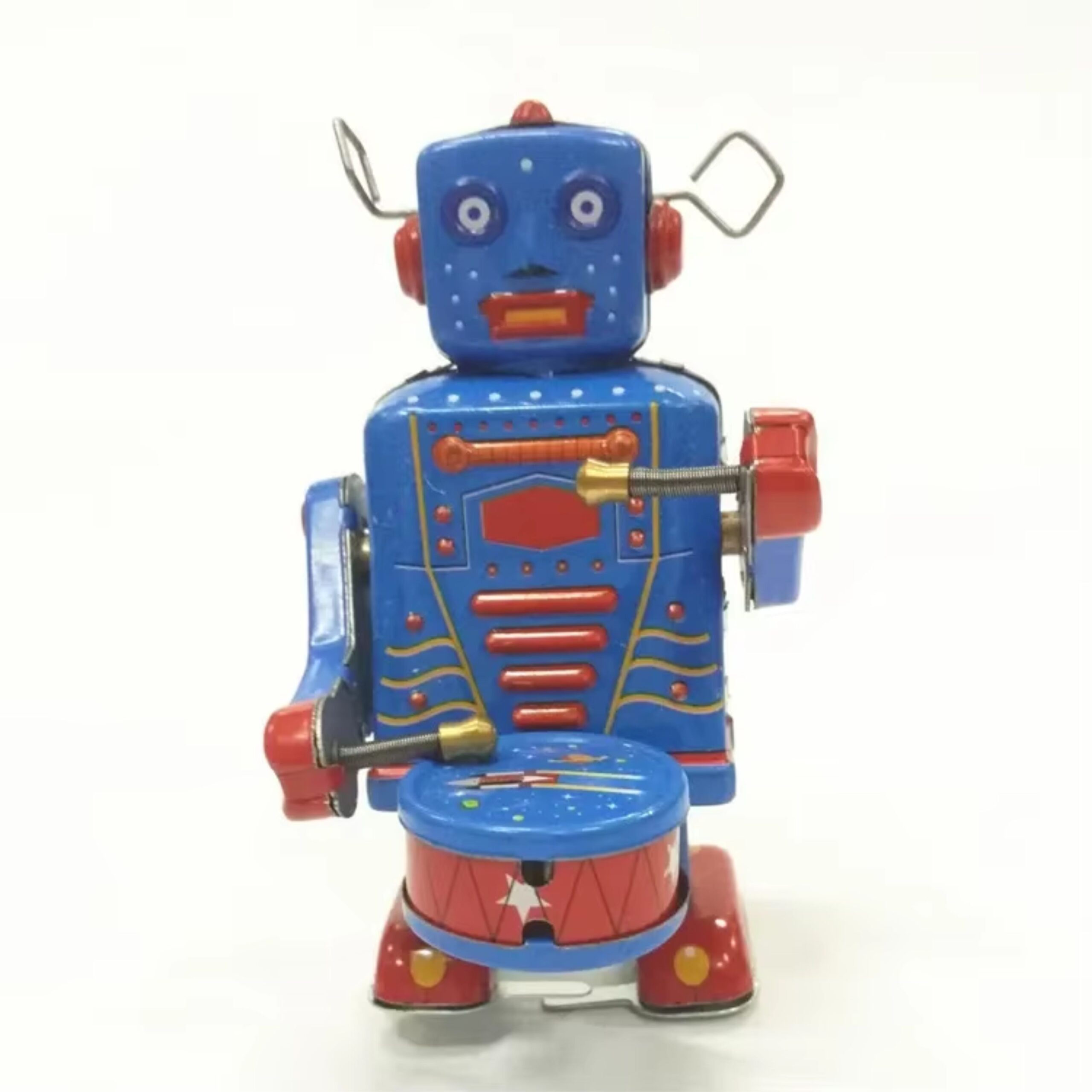 Robot de Tambor Mecánico – Juguete de Cuerda de Hojalata - Image 6