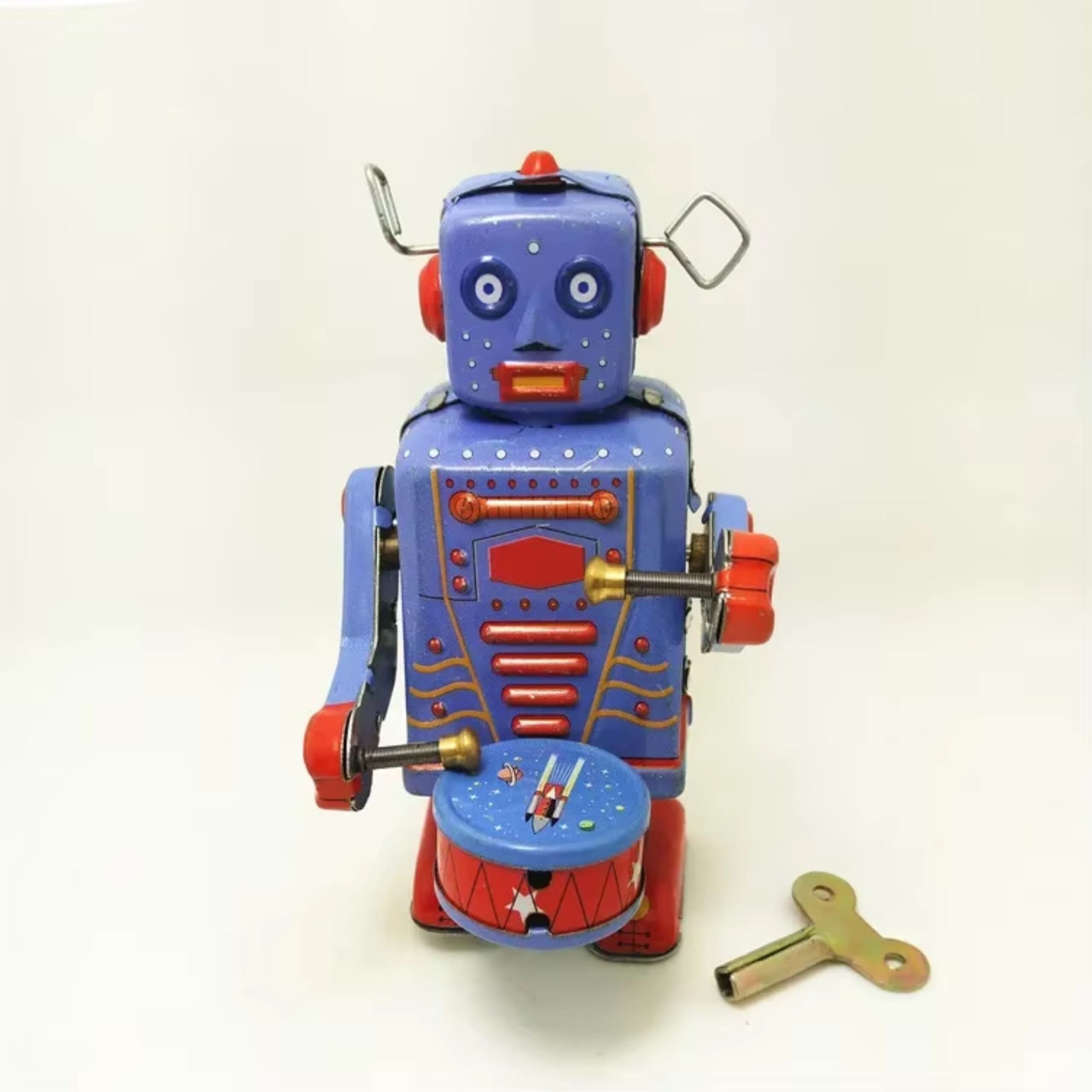 Robot de Tambor Mecánico – Juguete de Cuerda de Hojalata - Image 8