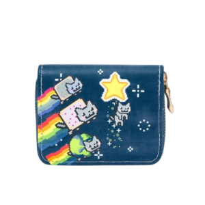Cartera Nyan Cat – Diseño Arcoíris y Cremallera Dorada