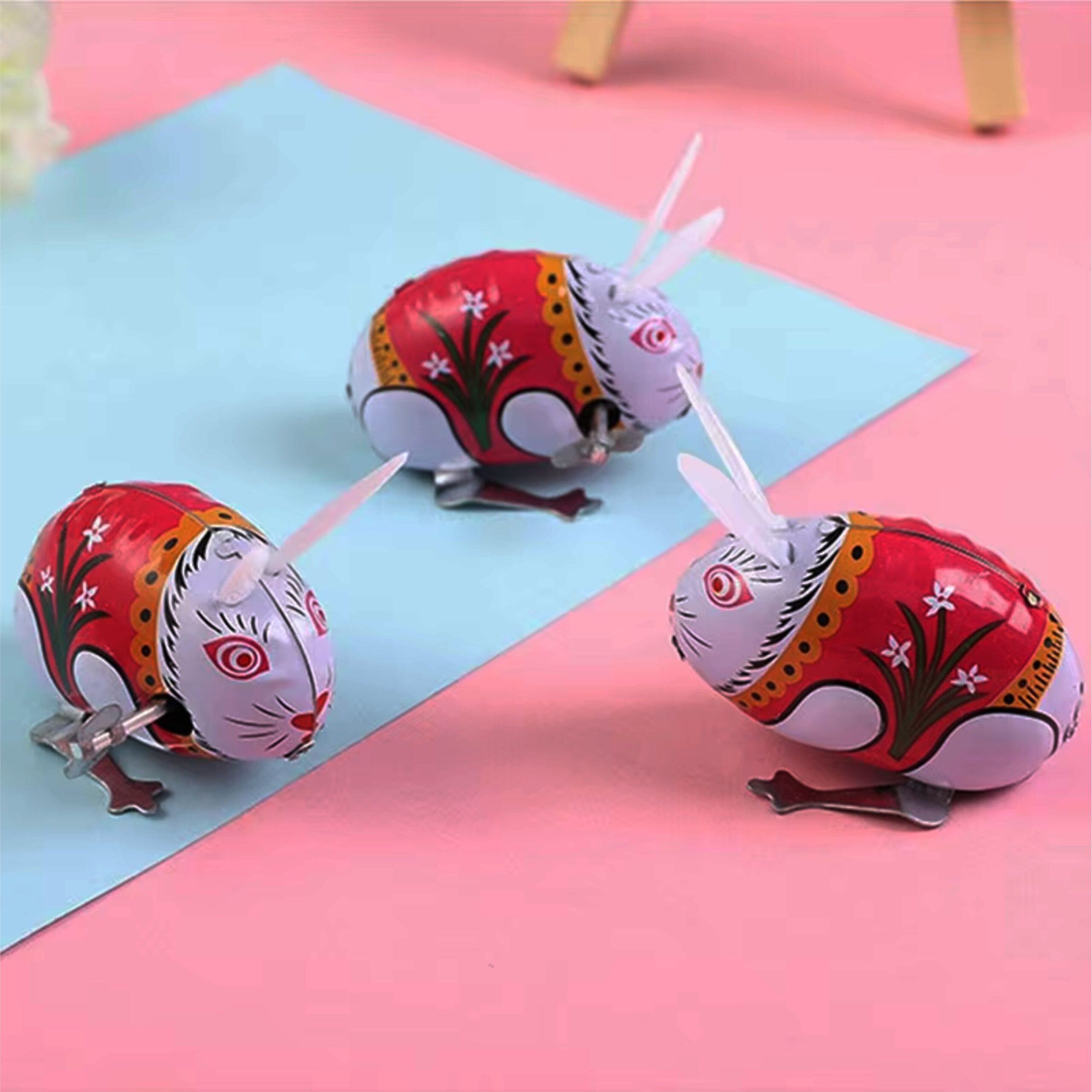 Set de Juguetes de Hojalata Vintage x4 – Mecanismo de Cuerda - Image 3