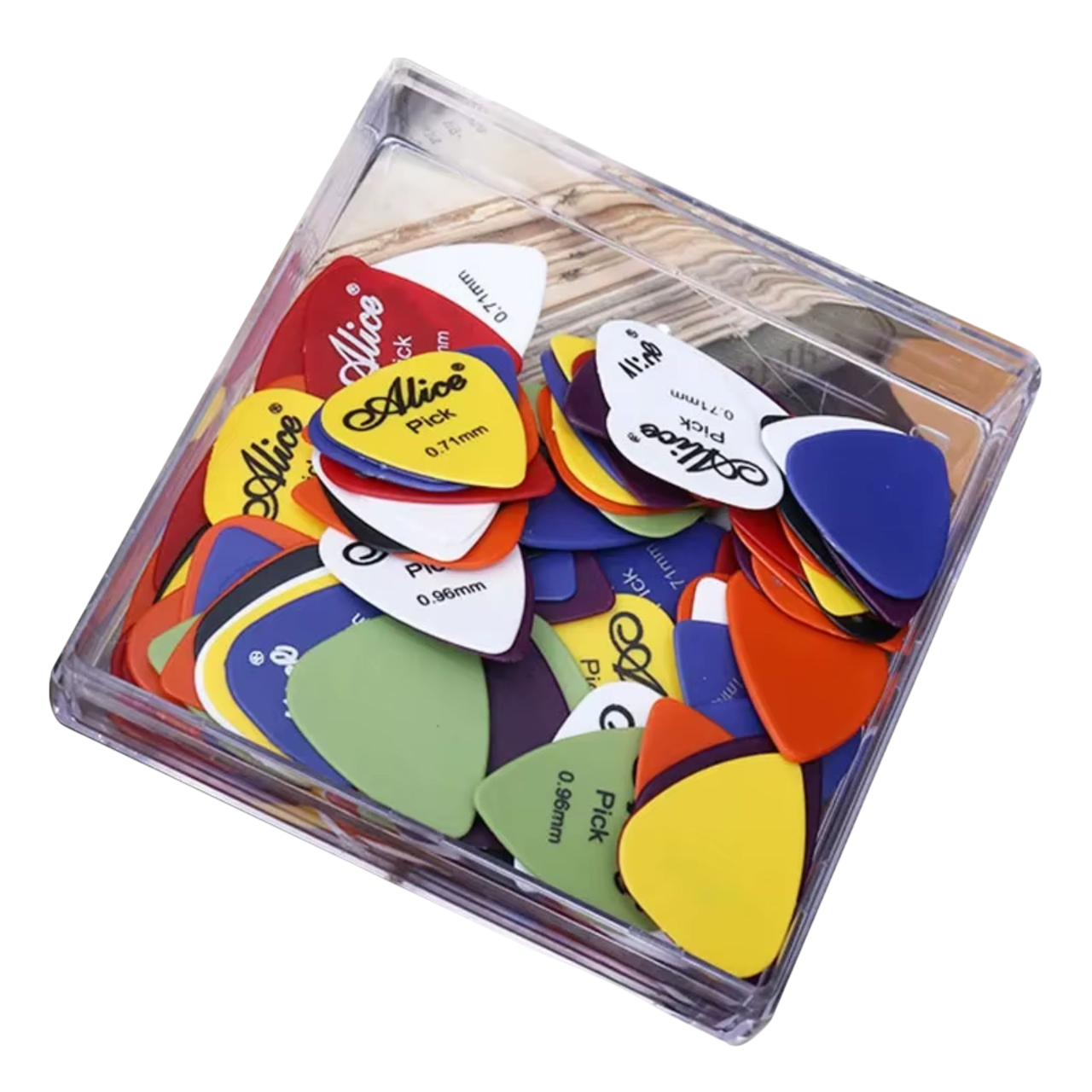 Púas de guitarra Multicolor – Paquete de 100 piezas en plástico ABS prémium