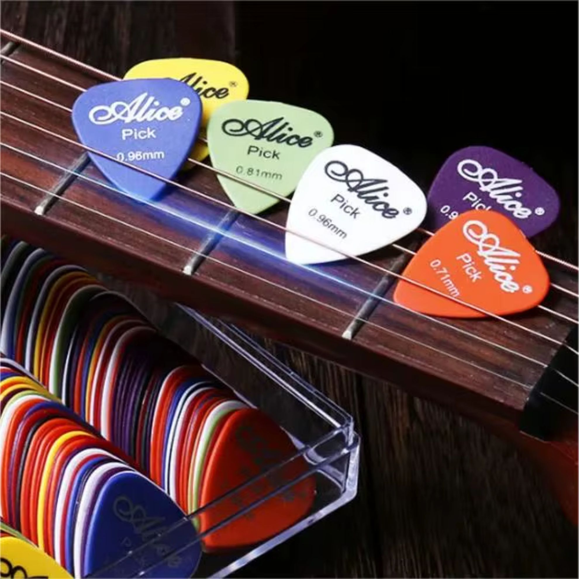 Púas de guitarra Multicolor – Paquete de 100 piezas en plástico ABS prémium - Image 6