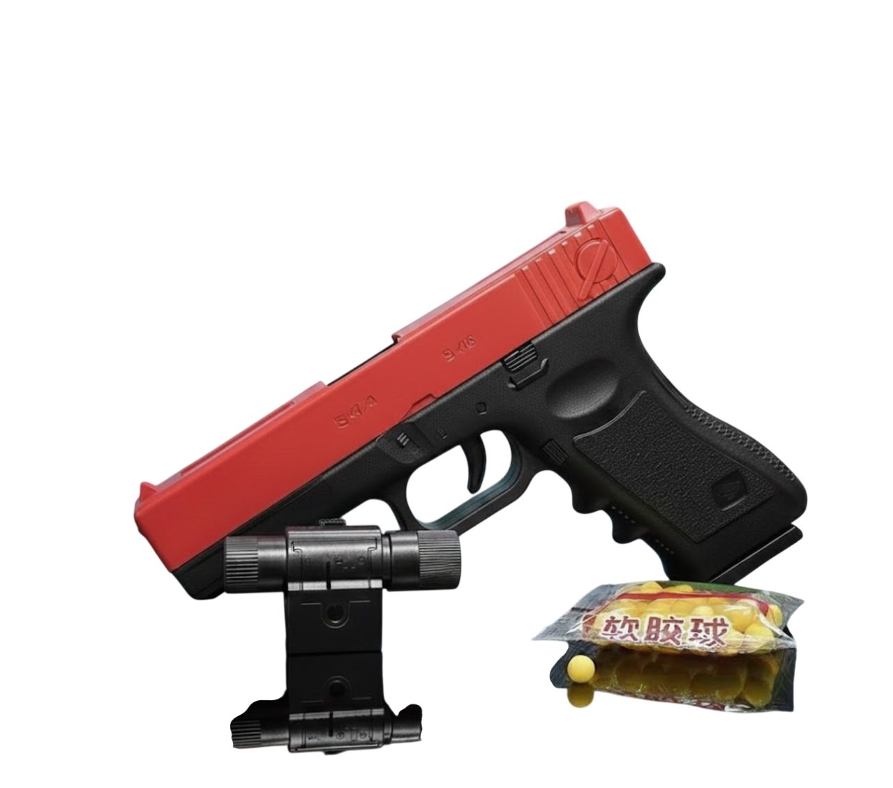 Pistola juguete de simulación G17 Manual con Láser