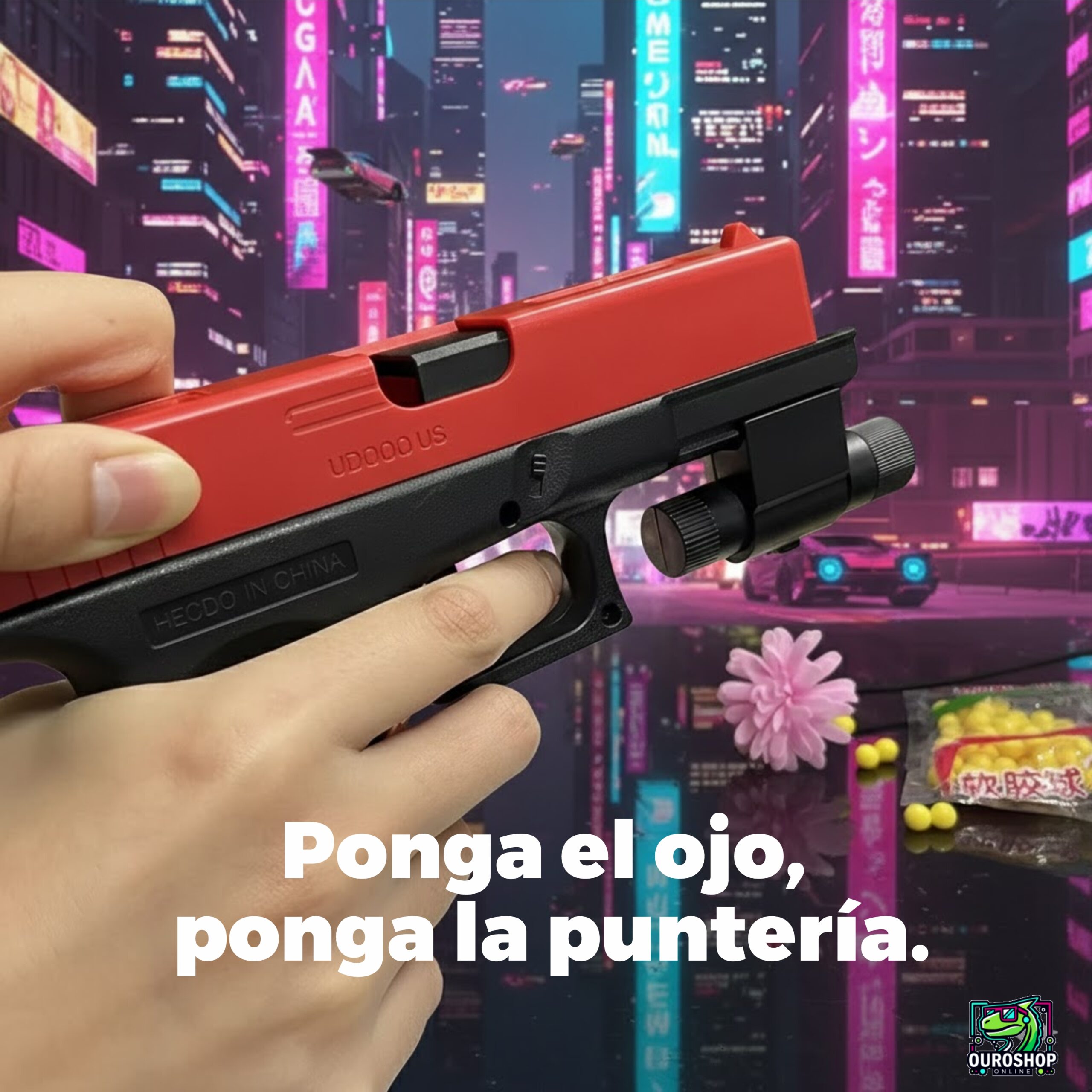 Pistola juguete de simulación G17 Manual con Láser - Image 3