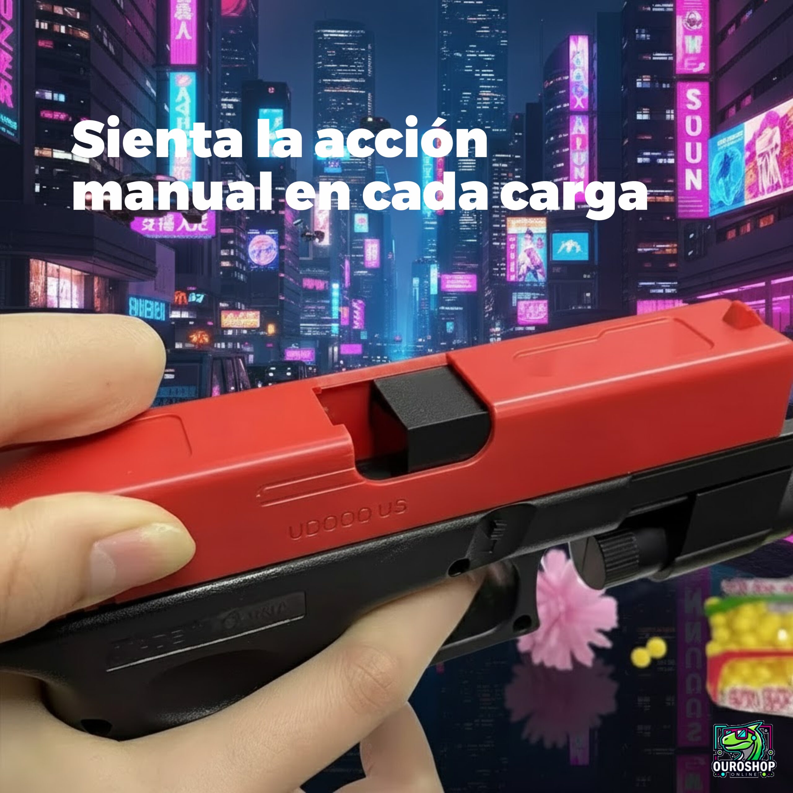 Pistola juguete de simulación G17 Manual con Láser - Image 4