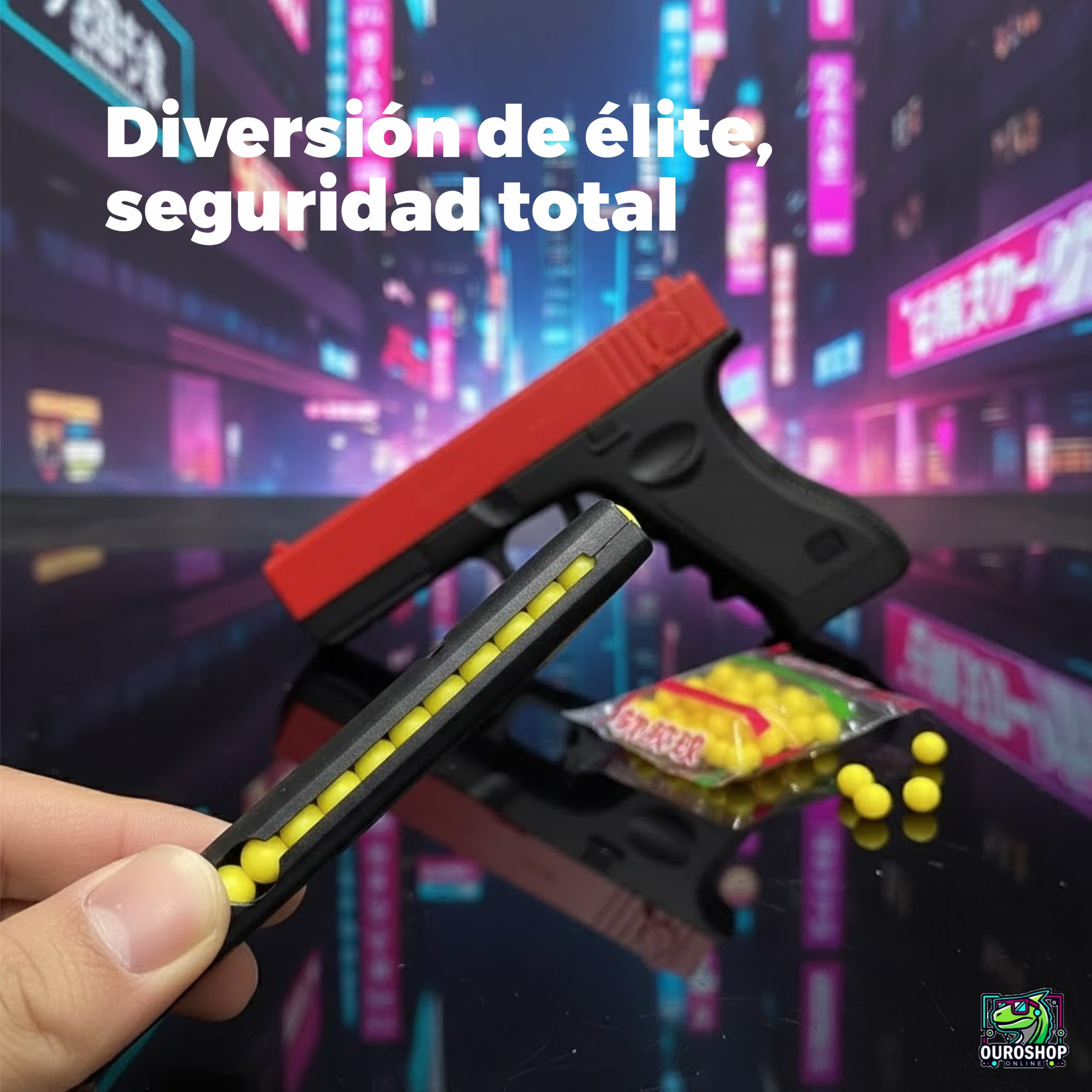 Pistola juguete de simulación G17 Manual con Láser - Image 5