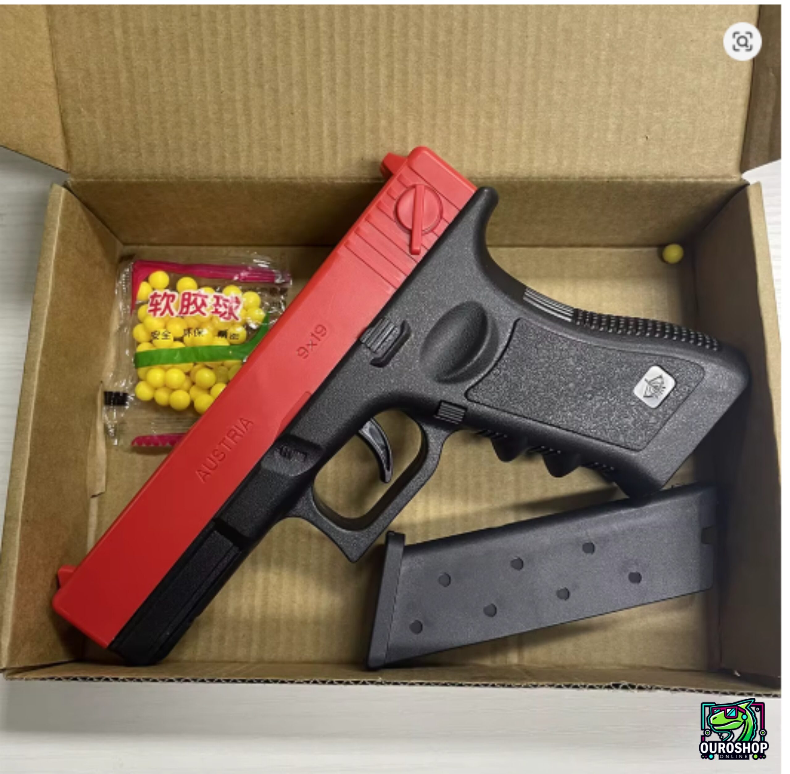 Pistola juguete de simulación G17 Manual con Láser - Image 7