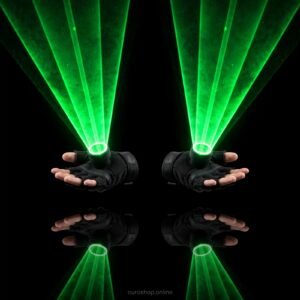 Guantes LED con Láser Verde – Sensor de Música para DJ y Baile
