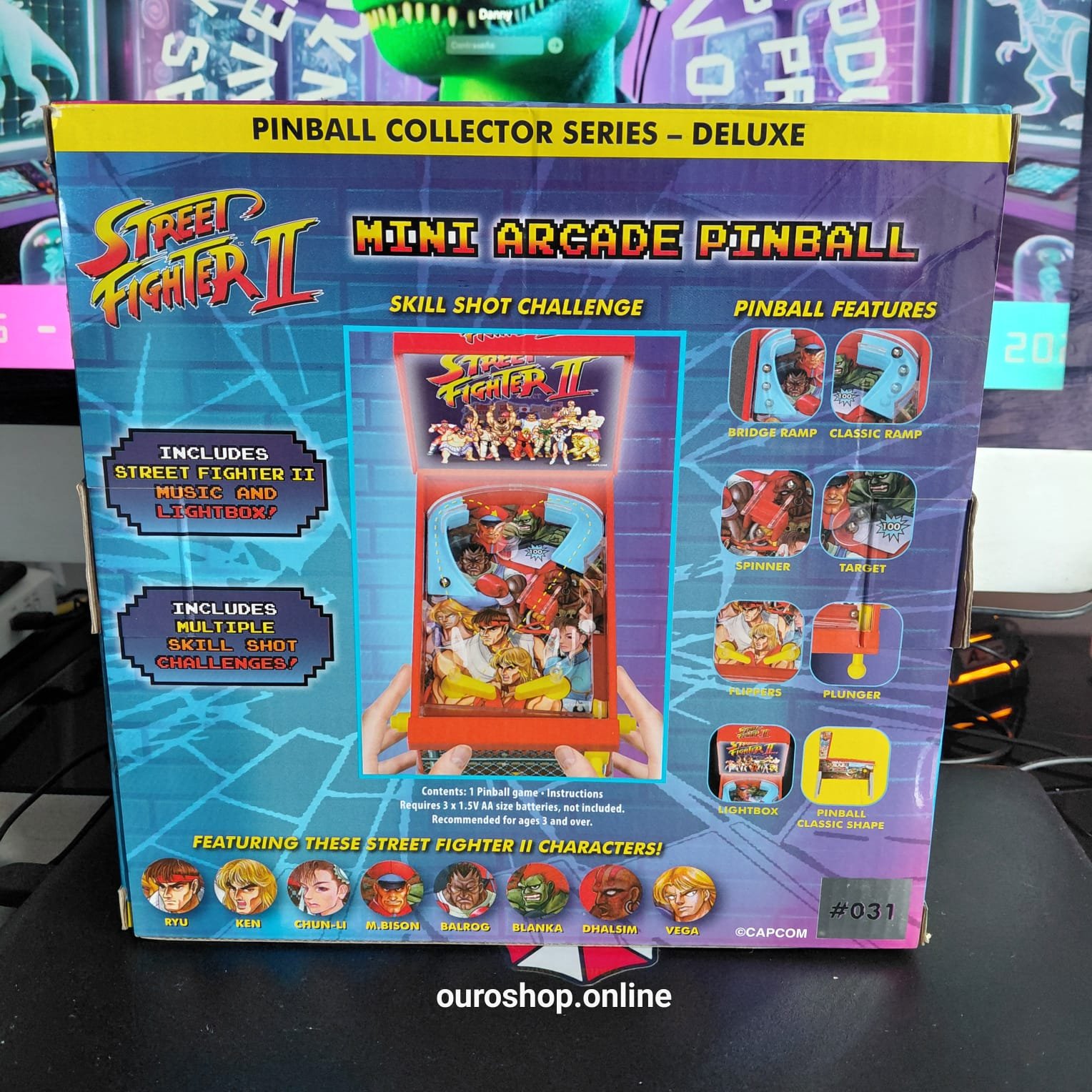 Mini Pinball Arcade Street Fighter II – Edición Coleccionable con Luz y Sonido (Capcom) - Image 5